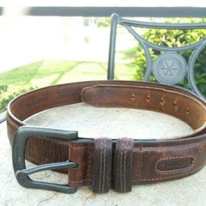 Columbia Brown Leather Belt Size 42 waist